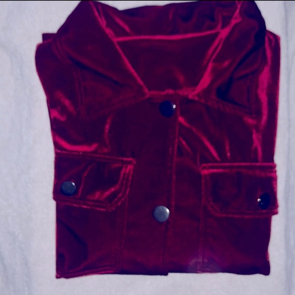 FASHION PLUSH CASUAL SUIT RED - Picture 3 of 5